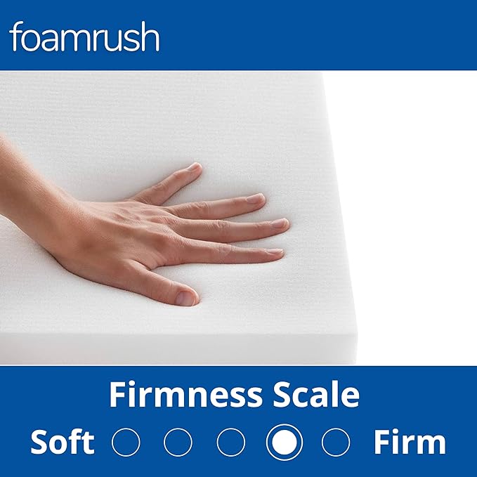FoamRush 6-Inch Truck (32" x 29") High Density Foam RV Mattress Replacement, Medium Firm, Pressure Relief, Travel Camper Trailer Truck, Made in USA, CertiPUR-US Certified, Cover Not Included