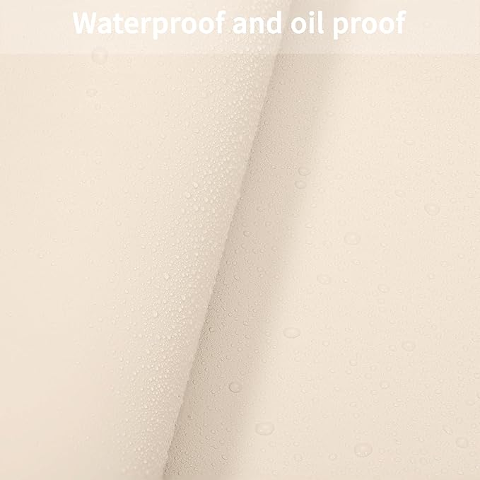 Leather Table Cover,1.8mm Thick,36x60 Inch Table Protector,Table Protector for Dining Room Table,Dining Table Cover，Dining Table Cover Protector(Off White+Light Gray,36x60)