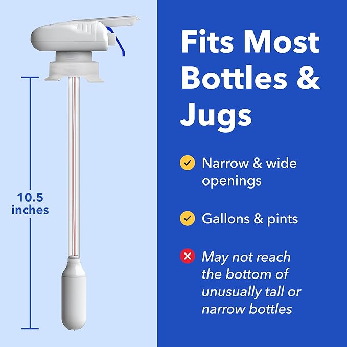 Magic Tap Automatic Drink Dispenser for Fridge, Peach (3 Pack), No Spill Milk Dispenser for Fridge, Automatic Milk Dispenser Pump for Gallon Jugs, Water & Juice, Fits Most Bottles, Batteries Required