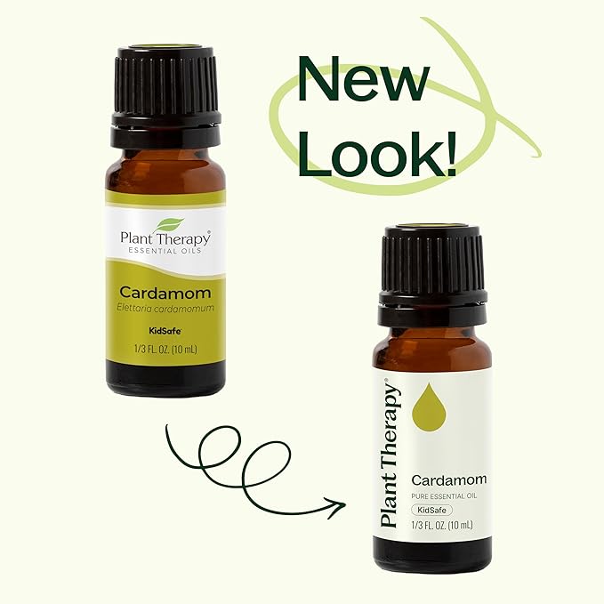 Plant Therapy Cardamom Essential Oil 10 mL (1/3 oz) 100% Pure, Undiluted, Therapeutic Grade