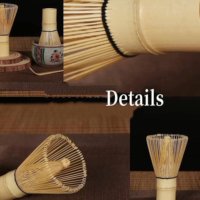 Matcha Whisk Bamboo Matcha Whisk for Traditional Starter Tool, Handcrafted Organic Traditional Japanese Chasen, Matcha Stirrer Wisk Mixer Brush for Authentic Tea Preparation (3)