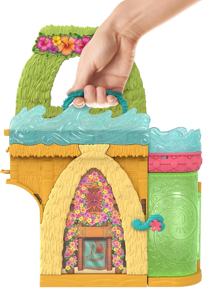Mattel Disney Princess Toys, Moana Storytime Stackers Doll House with Moana Small Doll, 1 Animal Friend & 9 Accessories, Inspired by Disney Movie