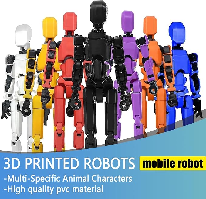 DANONI Titan13 Action Figure, Lucky Robot 13 Action Figures, 3D Printed Multi-Jointed Movable Action Figure, Dummy Robot 13 Figures Toy for Desktop Decorations Game Gifts (Black)