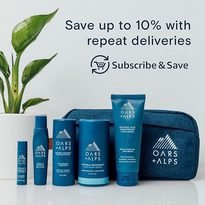 Oars + Alps Aluminum Free Deodorant for Men and Women, Dermatologist Tested and Made with Clean Ingredients, Vegan, Fresh Ocean Splash, 1 Pack, 2.6 Oz