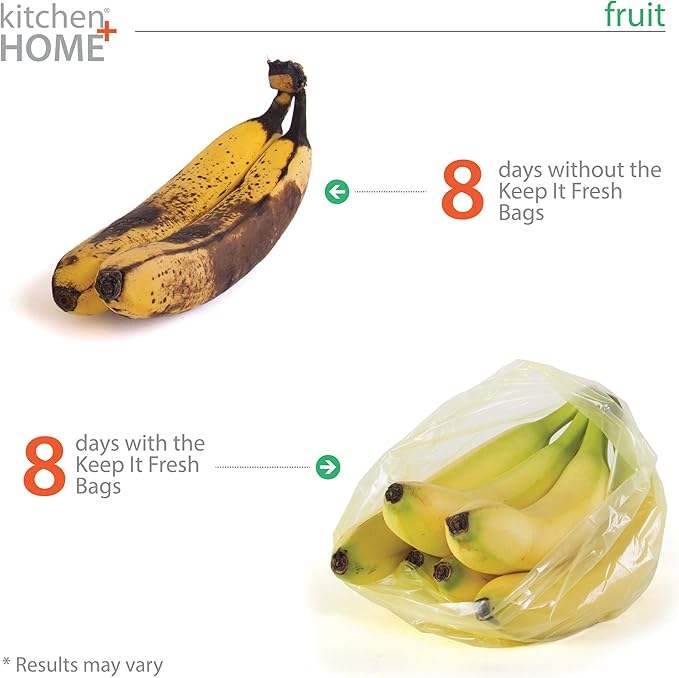 Keep it Fresh Produce Bags - 30 Reusable BPA Free Freshness Produce Bags & Twist Ties - Keeps Fruits, Veggies, and Flowers Fresher Longer
