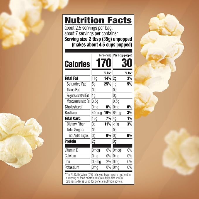 Orville Redenbacher’s Microwave Popcorn, Naturals Simply Salted Flavor, 3g Fiber Per Serving, 3.29 oz., 3-Count (12 Boxes)
