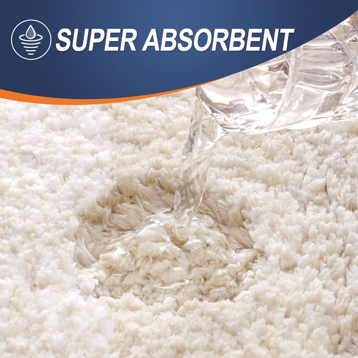 OLANLY Bathroom Runner Rugs 44x24, Extra Soft Absorbent Microfiber Bath Rugs, Rubber Backing, Quick Dry, Washable Bath Mats for Bathroom Floor, Tub and Shower, Home Decor Accessories, Light Beige