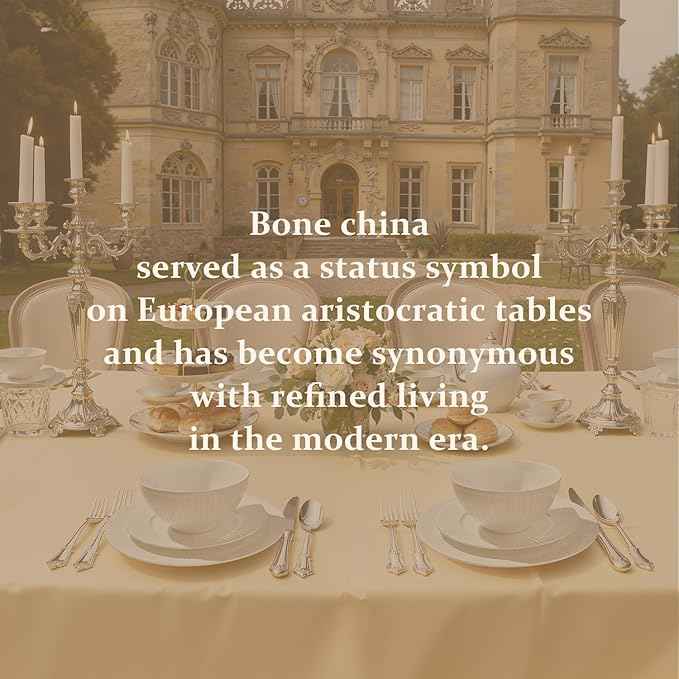 KINGSTONE Bone China Dinnerware Set, 12-Piece White Lightweight Porcelain with Textured Design Service for 4, Plates, Bowls, for Family Dining, Restaurants, Gifting, Microwave and Dishwasher Safe