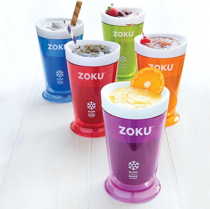 ZOKU Original Slush and Shake Maker, Compact Make and Serve Cup with Freezer Core Creates Single-Serving Smoothies, Slushies and Milkshakes in Minutes, BPA-free, Orange