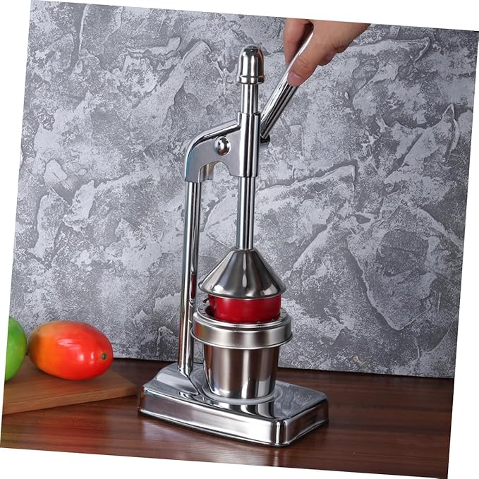 ULTECHNOVO Stainless Steel Manual Press Juicer Handheld Citrus Extractor for Fruits and Vegetables Easy to Clean Sturdy Design for Home Use and Fresh Juice Preparation