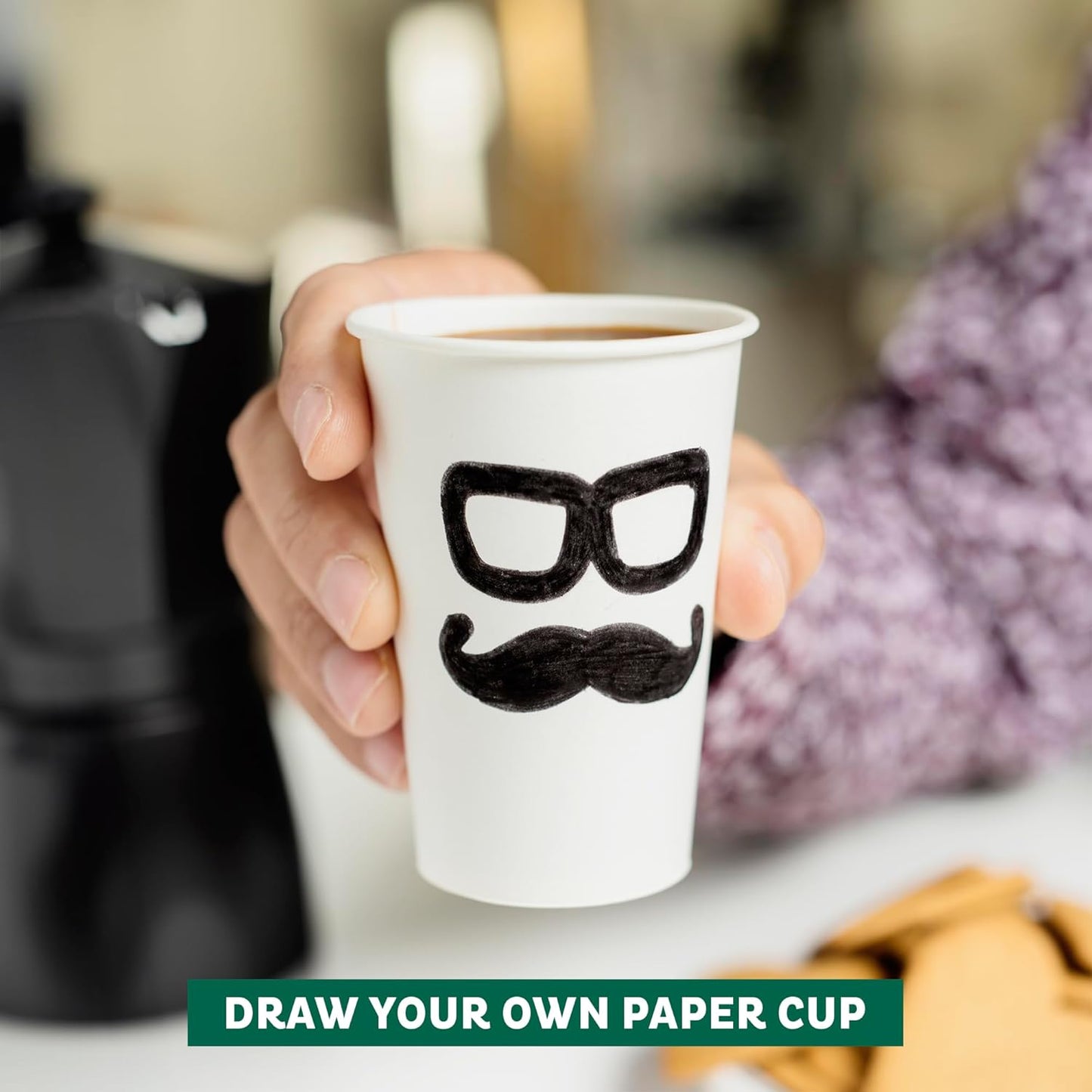 Freshware Coffee Cups 4 oz [300 Pack] Disposable Paper Cups for Mouthwash Cups, Hot Paper Coffee Cup, Ideal for Bathroom Cup