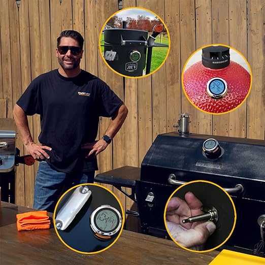 ProTemp S1 Patented Smart Grill Gauge Thermometer Hub Wi-Fi and Bluetooth for Weber Big Green Egg Grills Smoker Offset Upgrade Replacement Accessories (BGE Version, Suitable for Big Green Egg)