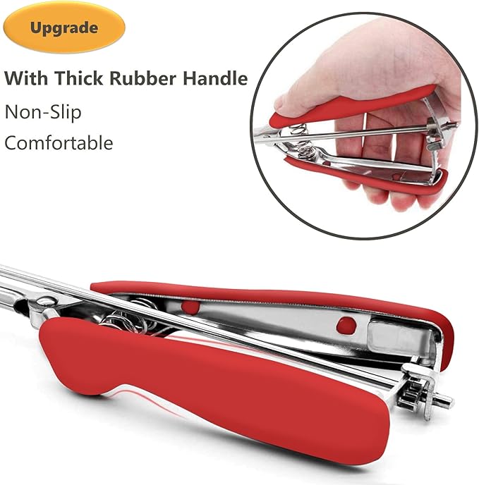 Cookie Scoop for Baking, Ice Cream Scoop, 2Tsp/10ml/0.34oz, 18/8 Stainless Steel, Mini Cookie Dough Scoop with Non-slip Grip (Red)