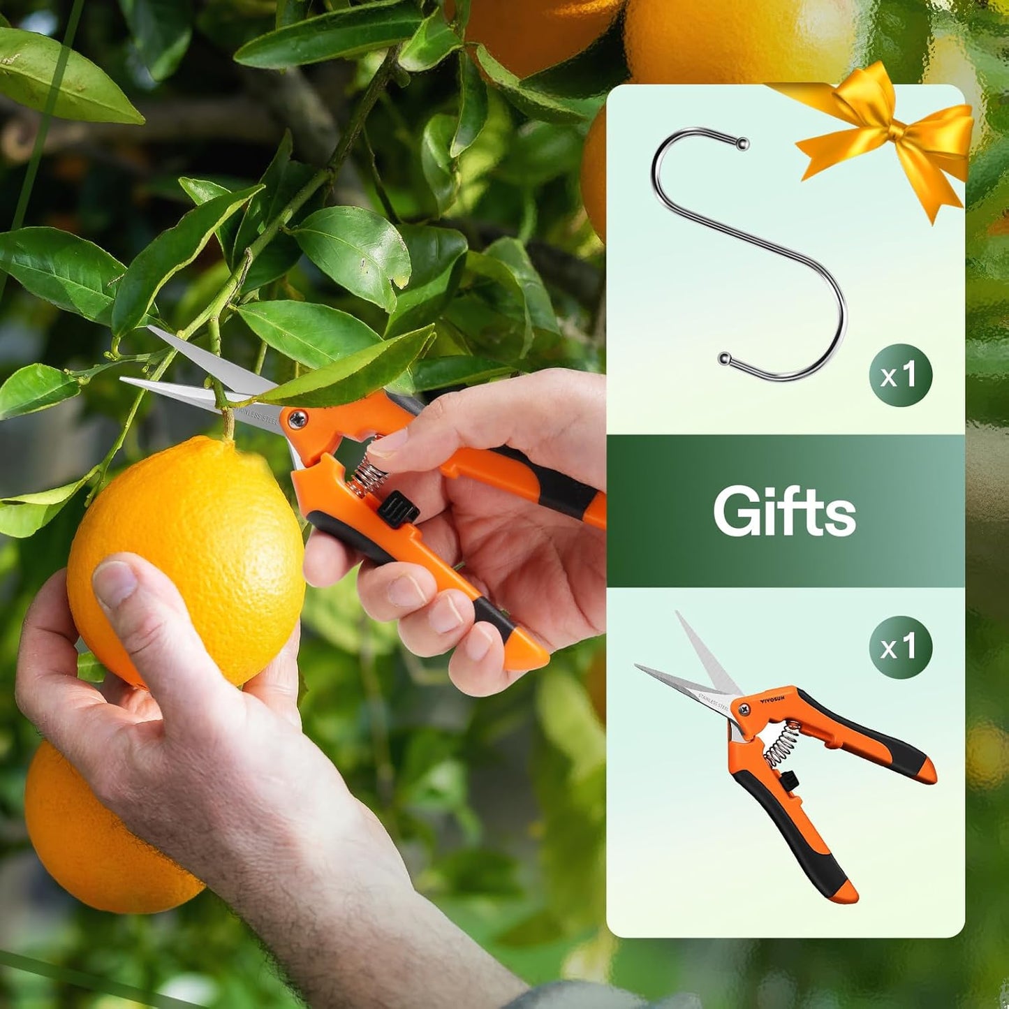 VIVOSUN 2-Pack 6-Layer Mesh Drying Rack Hanging Design with Green Zippers for Dehydrating, Indoor and Outdoor (Pruning Shears Included)