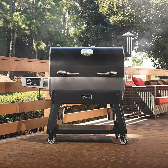 recteq Pellet Grill Smoker - Flagship 1600, Wood Pellet Smoker, BBQ Pellet Smokers, Wi-Fi Smart Grill, 1600 Sq. In. Cook Space, Pellet Smoker Grill, 40 lbs Hopper, Grilling Essentials Bundle