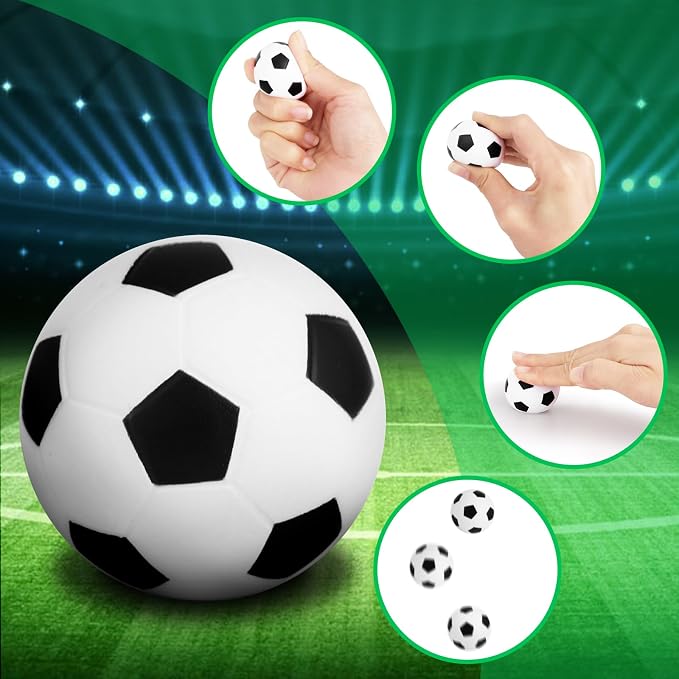 Mini Soccer Stress Balls 20 Packs Mini Soccer Foam Small Foam Squeeze Anxious Toy Sports Stress Ball for Kids School Carnival Reward Football Party Decorations Supplies