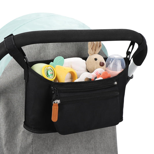 Accmor Universal Stroller Organizer with Detachable Phone Bag, Stroller Bag Caddy Organizer Stroller Accessories for Uppababy, Baby Jogger, Nuna, Doona, Britax Strollers