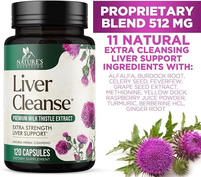 Liver Cleanse Detox & Repair Supplement – 21 Herb Formula with Milk Thistle, Dandelion, Artichoke, Chicory Root & Beet – Natural Liver Support for Detox & Wellness – Non-GMO, Vegan – 120 Capsules