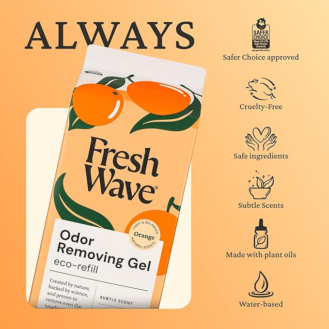 Fresh Wave Orange Odor Removing Gel Refill, 63 oz