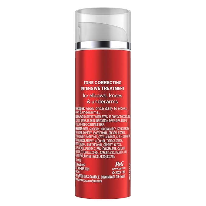 Olay Treatment Cream Intensive Tone Correcting for Elbows Knees & Underarms with Niacinamide, Vitamin B3 Complex, Deeply Hydrates, Evened Skin Tone, 1.7 fl oz