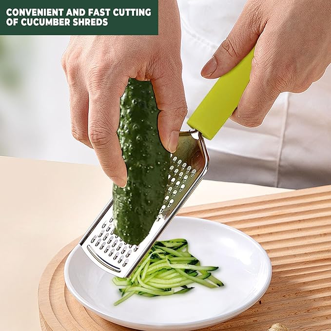 Apple Peeler:Pear Fruit Vegetable Peeler,Manual peeler for Peeling Apples, Pears, Cucumber;Garlic Carrot Potato Cheese Zester Grater, Essential Kitchen Tool(2-Pack) (green)