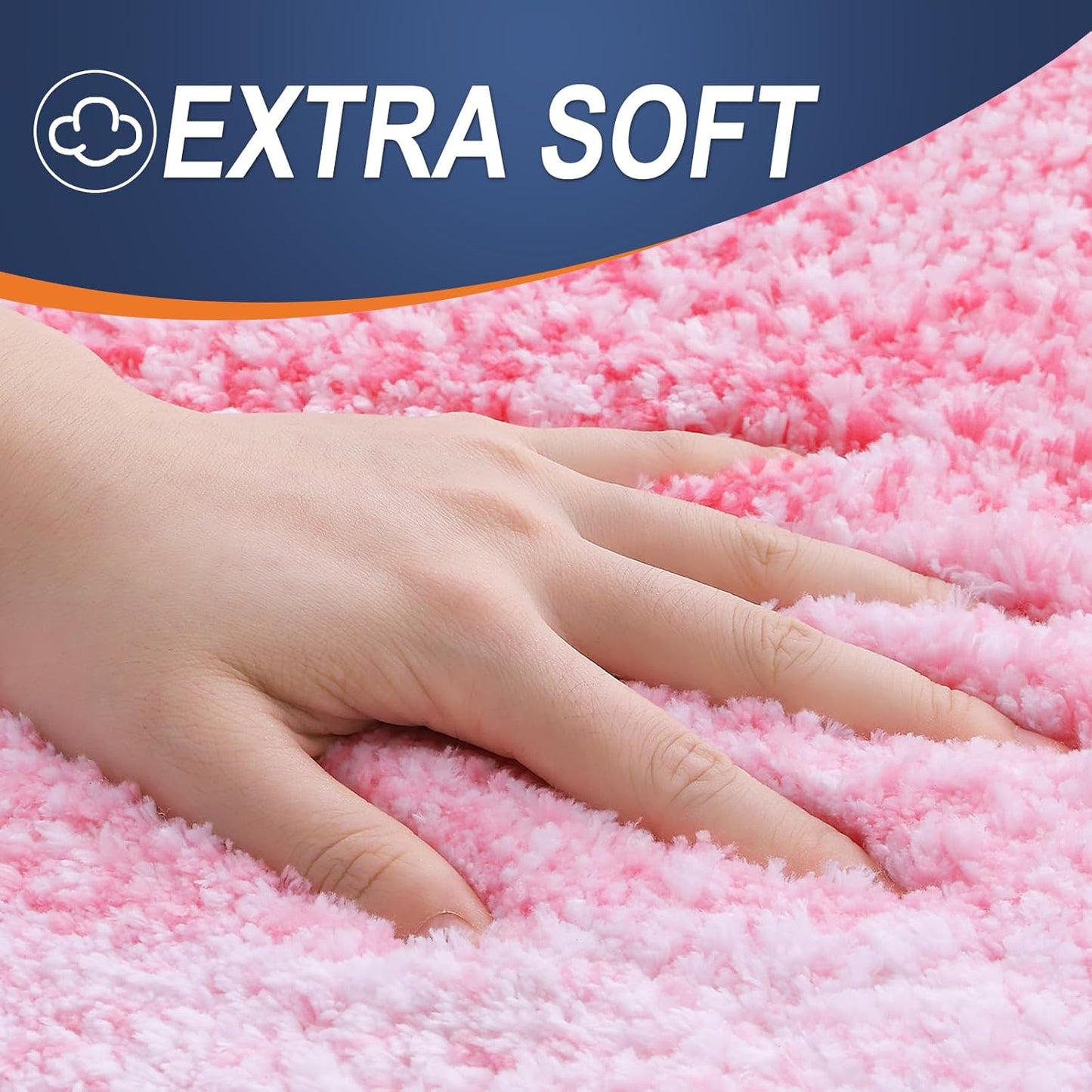OLANLY Bathroom Runner Rugs 47x24, Extra Soft Absorbent Microfiber Bath Rugs, Rubber Backing, Quick Dry, Machine Washable Bath Mats for Bathroom Floor, Tub and Shower, Home Decor Accessories, Pink