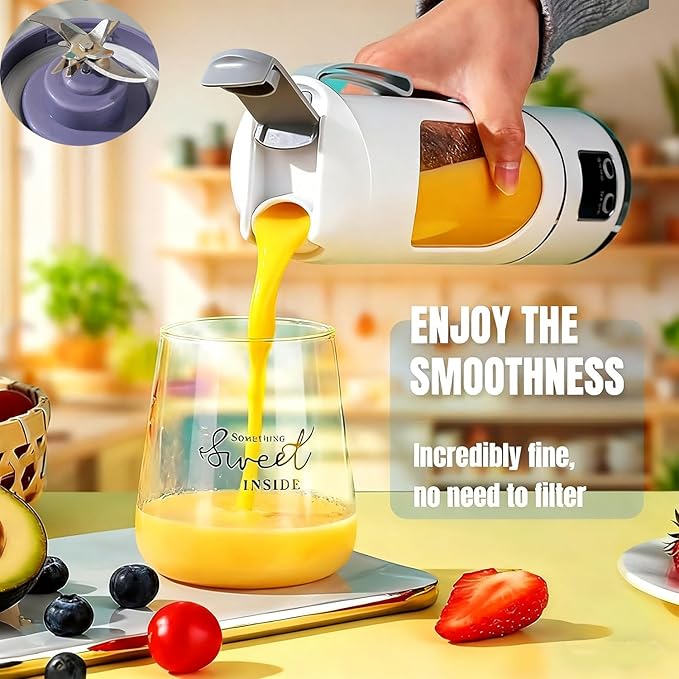 Digital Multimode Juicer Blender - Smart Led Display, Portable Usb Personal Electric Blender, Juicer Shakes And Smoothies Blender For Smoothies Liquid Diet, Shakes, Leak Proof Design (2PC-D)