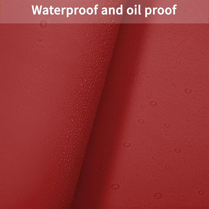 Leather Table Cover,1.8mm Thick,42x84 Inch Table Protector,Table Protector for Dining Room Table,Dining Table Cover,Dining Table Protector.(Black+Wine Red,42x84)
