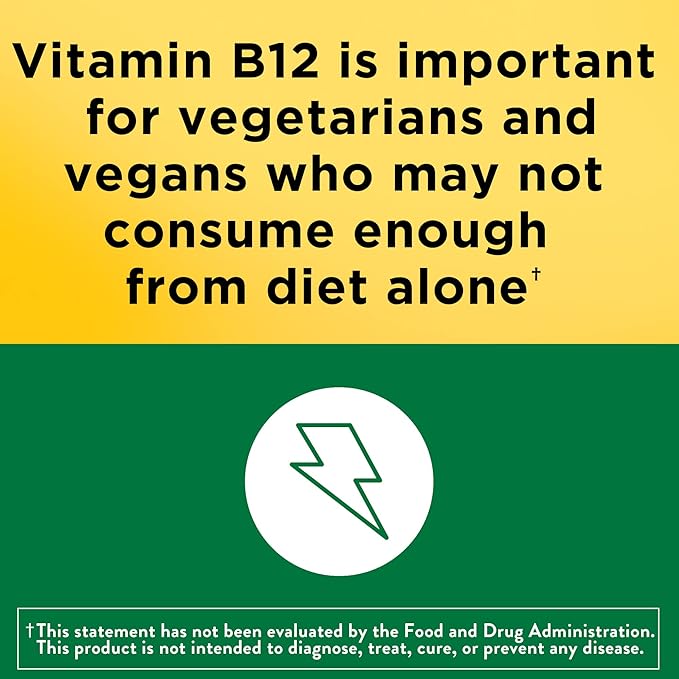 Nature Made Vitamin B12 1000 mcg, Dietary Supplement For Energy Metabolism Support, 75 Time Release Tablets, 75 Day Supply