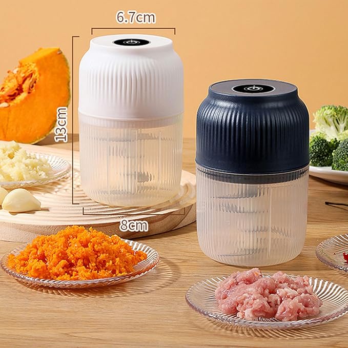 2026 Upgraded Electric Garlic Chopper, Mini Portable Veggie Cutter, USB Rechargeable, 350ML Portable Cordless Mini Food Processor for Nuts Chili Onion Minced Meat and Spices (2PCS-C)