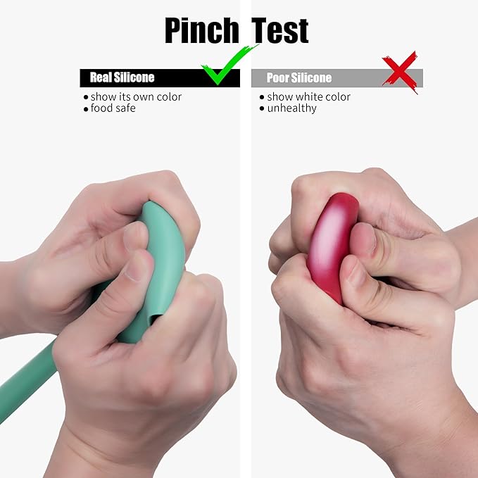3-Piece Silicone Spatula Scrapers: Doosu 600°F Heat Resistant Food Grade Kitchen BPA Free Rubber Baking Cooking Tool Nonstick Utensil Set for Mixing, Scraping, Folding, Stirring, Serving (Multi-3)