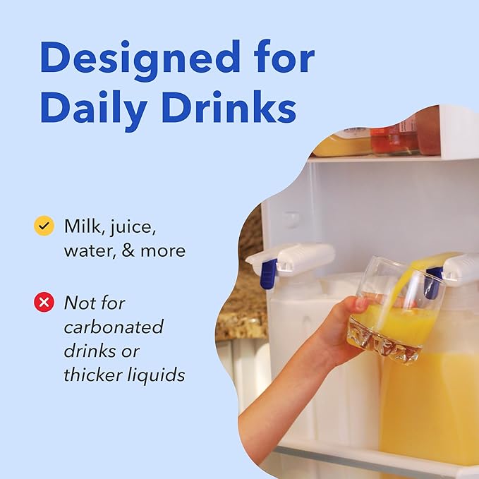 Magic Tap Automatic Drink Dispenser for Fridge, Black (3 Pack), No Spill Milk Dispenser for Fridge, Automatic Milk Dispenser Pump for Gallon Jugs, Water & Juice, Fits Most Bottles, Batteries Required
