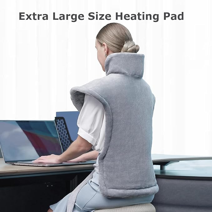 ALLJOY Heating Pad for Back Pain Relief, 24"x37" King Size Large Weighted Heating Pads for Neck and Shoulders, Electric Full Back Heat Pad, Mothers Day Gifts for Mom, Birthday Gifts for Women Men Dad