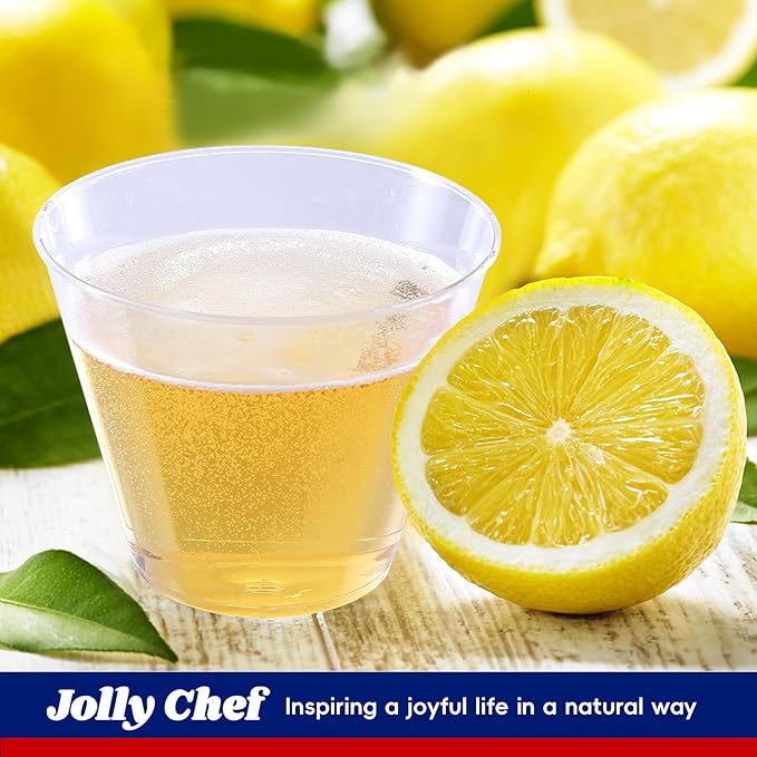 JOLLY CHEF 𝟐𝟎𝟎 𝐏𝐚𝐜𝐤 𝟗 𝐨𝐳 Clear Disposable Plastic Cups Heavy-duty Party Glasses, Disposable Cups for Thanksgiving, Halloween,Christmas Party