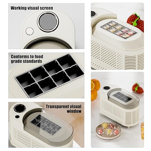 mini Ice Maker Machine Counter Top for Home, Portable Small Clear Ice Cube Maker, ce Ready in 10 Mins, Low Noise & Energy Saving, Easy to Clean (Purple #Name?)