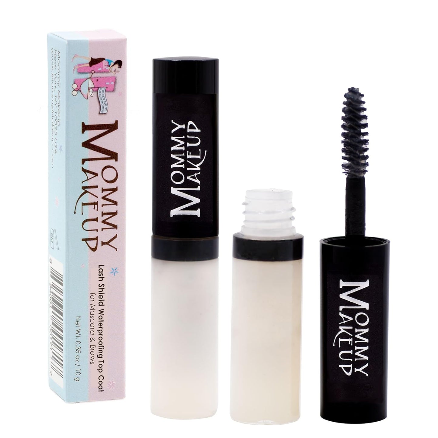 Lash Shield Waterproofing Top Coat for Mascara & Brows - Sweatproof, Tear-proof, Waterproof, Smudge-proof Mascara Fixer - Long Lasting Clear Eyelash Sealer by Mommy Makeup