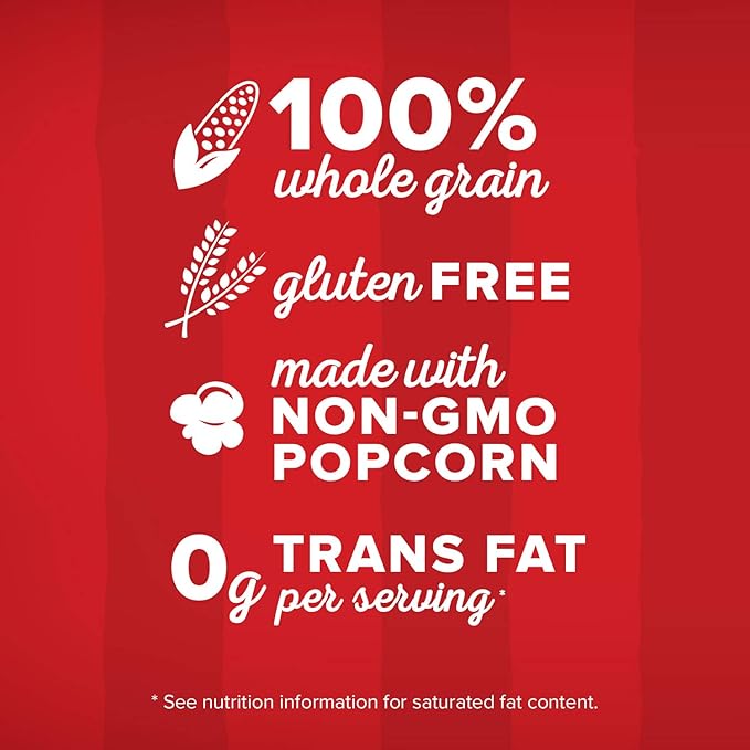 Orville Redenbacher’s Microwave Popcorn, Butter Flavor, 3g Fiber Per Serving, 3.29 oz., 6-Count (6 Boxes)