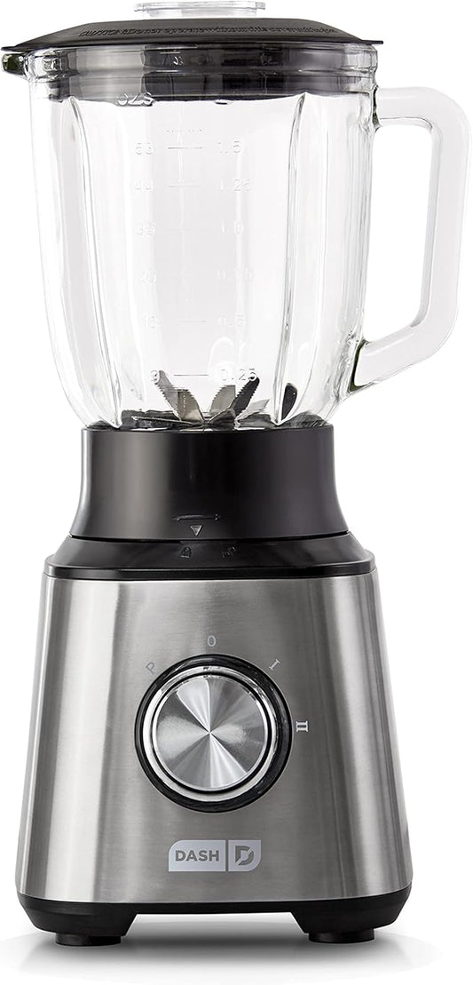 Dash Quest 50 oz Countertop Kitchen Blender, Professional Heavy Duty High Speed Processor and Mixer, Stainless