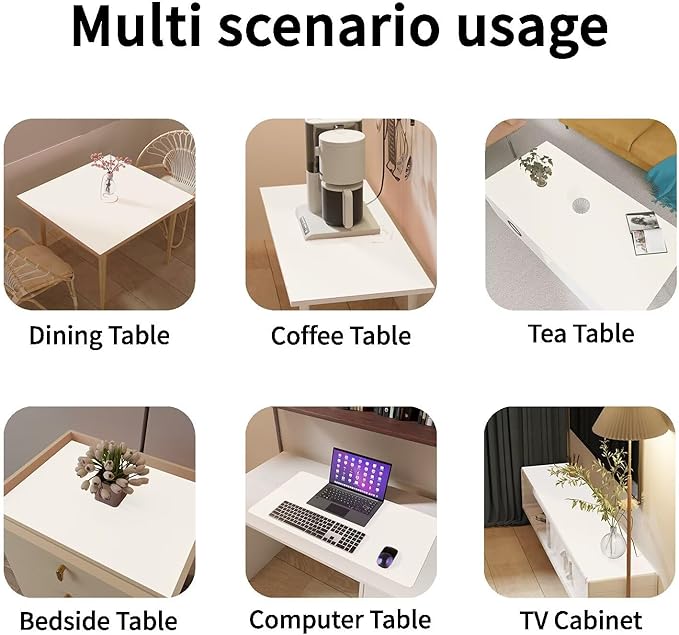 Leather Dresser Cover,1.8mm Thick,12x40 Inch,Dresser Protector Top,Dresser Top Protector,Dresser Cover Top,Dresser Top Cover,Dresser Cover Top for Bedroom.(White+White,12x40)
