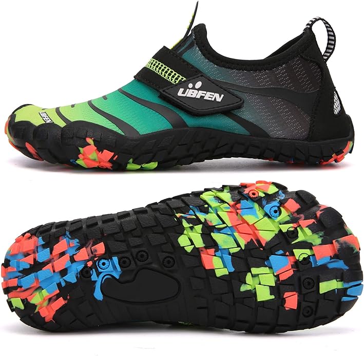 UBFEN Water Shoes for Kids Boys Girls Aqua Socks Barefoot Beach Sports Swim Pool Quick Dry Lightweight Toddler Little Big Kid