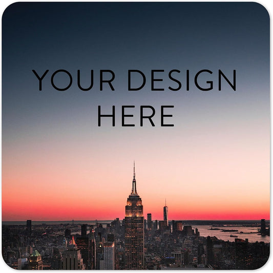 100 Custom Vinyl Stickers - Upload Your own Image, Text, Design, Logo - Personalized Logo Labels for Handmade, Packaging, Bottle, Jars, Candle, Brand Stickers (City, 4x4 Square)