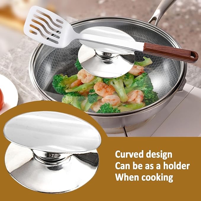 Tempered Glass Lid for Replacement, Clear Cover for Pans and Pots, 8, 9.5, 10.5, 11, 12, 12.5 Inch Lids for Cookware Cooking, Frying Pans, Skillets, Dutch Oven, Sauce Pan (12.6 In)