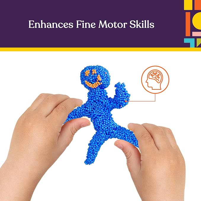 Special Supplies Fun Foam Modeling Foam Beads Play Kit, Children’s Educational Clay for Arts Crafts Kindergarten, Preschool Kids Toys Develop Creativity, Motor Skills (5-Pack)