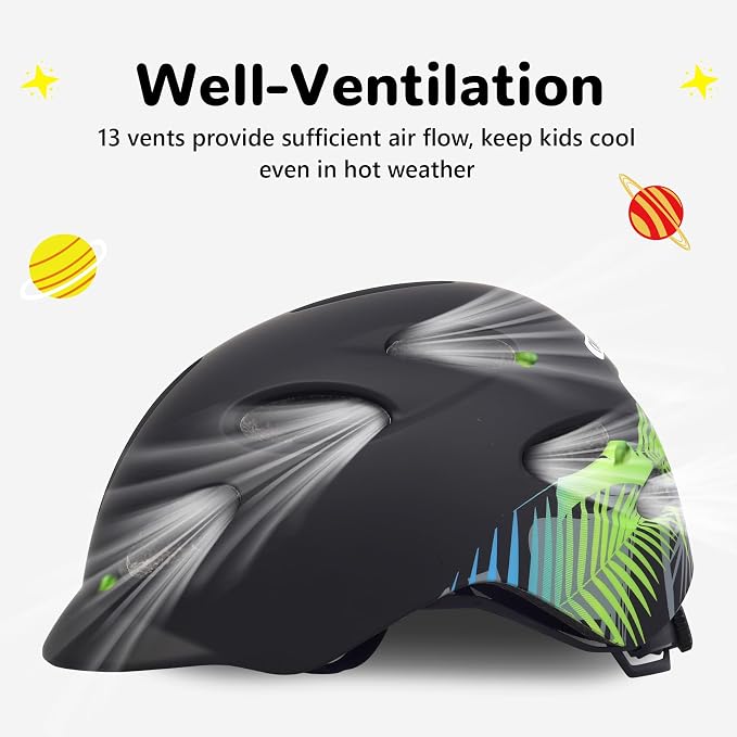 Kids/Youth Bike Helmet for Boys Girls and Teens, Adjustable and Multi-Sport for Bicycle, Kick Scooter, Skateboard, Roller/Inline Skate