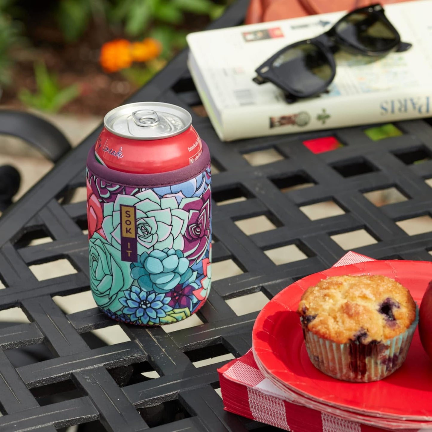 Sok It CanSok Sleeve for Beer & Soda Insulated Neoprene Cover (Patriotic Patchwork, 12oz Can Sleeve)