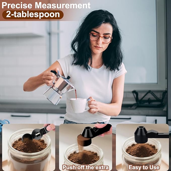 Palksky Coffee Scoop & Funnel for Reusable K Cup Refillable Coffee Pods, 2 Tablespoon Slide Coffee Measuring Funnel Scooper,1PCS