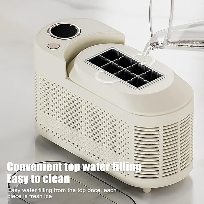 mini Ice Maker Machine Counter Top for Home, Portable Small Clear Ice Cube Maker, ce Ready in 10 Mins, Low Noise & Energy Saving, Easy to Clean (White #Name?)