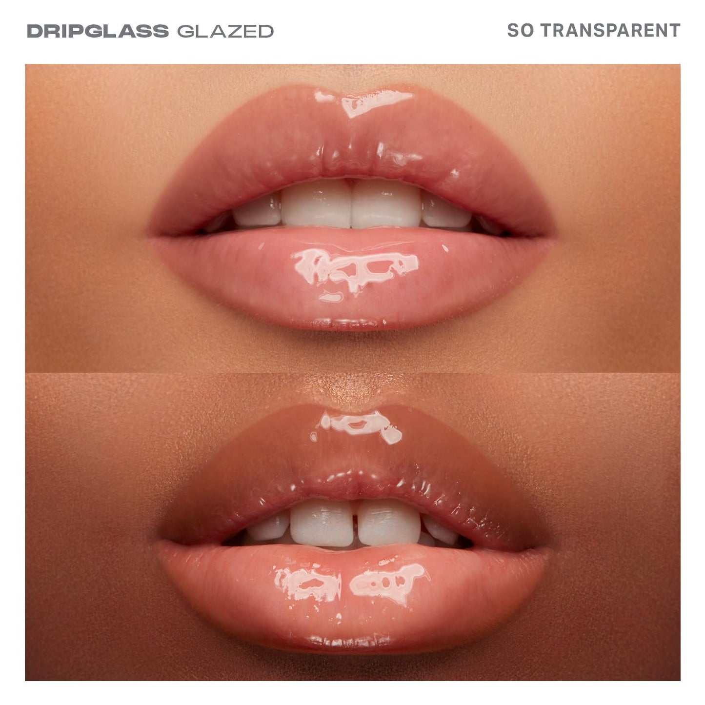 MORPHE Dripglass High Shine Lip Gloss - Glazed, Semi-Sheer & Nourishing Lip Makeup - Buildable Formula Infused with Plant-Derived Squalane & Vitamin E - So Transparent (0.13 oz)