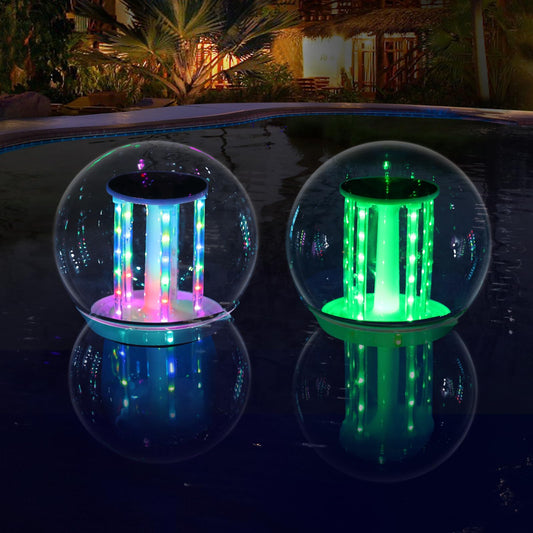 Cootway Floating Pool Lights, RGB Color Changing LED Pool Lights That Float, IP68 Waterproof Floating Solar Pool Light, Solar Floating Light for Pool Backyard Patio Wedding Party Decor(1 Piece)