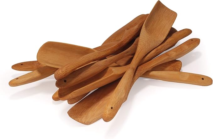 BambooMN - 7.9" Small Solid Bamboo Deep Scoop, 10pcs